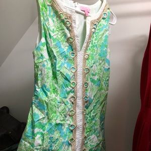 lily pulizter blue green floral dress